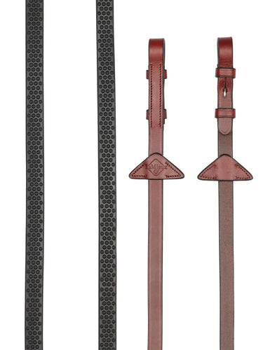 LeMieux Soft Rubber Reins Chestnut/Silver| Online For Equine