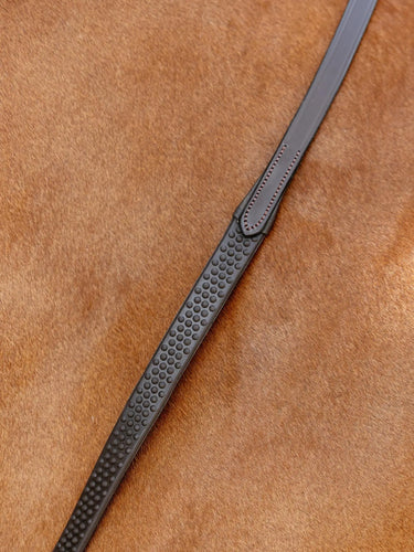 LeMieux Soft Rubber Reins Havana/Brass| Online For Equine