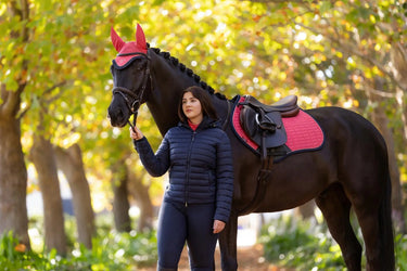 LeMieux Suede Close Contact Square Cranberry| Online For Equine
