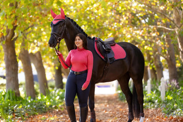 LeMieux Suede Close Contact Square Cranberry| Online For Equine