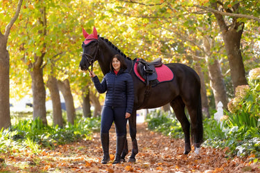 LeMieux Suede Close Contact Square Cranberry| Online For Equine