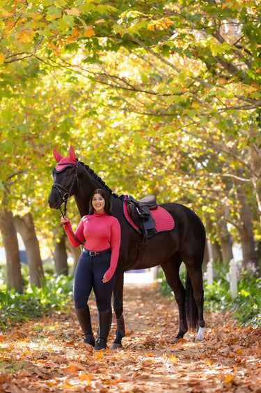 LeMieux Suede Close Contact Square Cranberry| Online For Equine