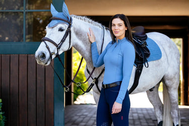 LeMieux Suede Close Contact Square Ice Blue| Online For Equine