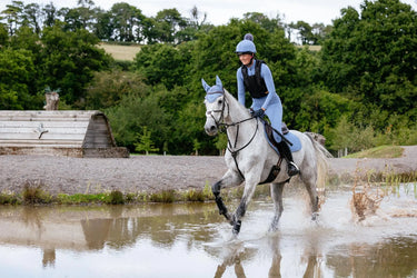 LeMieux Suede Close Contact Square Powder Blue| Online For Equine
