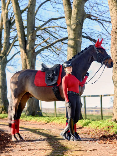 LeMieux Suede Dressage Square Chilli| Online For Equine