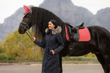 LeMieux Suede Dressage Square Cranberry| Online For Equine