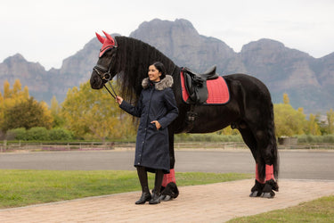 LeMieux Suede Dressage Square Cranberry| Online For Equine