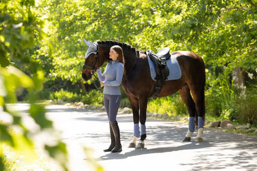 LeMieux Suede Dressage Square Powder Blue| Online For Equine