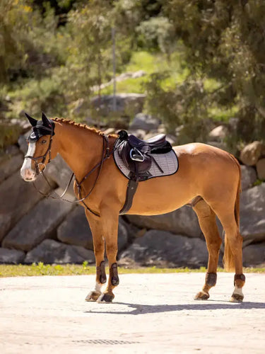 LeMieux Suede EuroJump Square Grey| Online For Equine