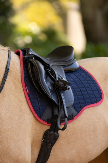 LeMieux Suede GP Square Navy/Cranberry| Online For Equine