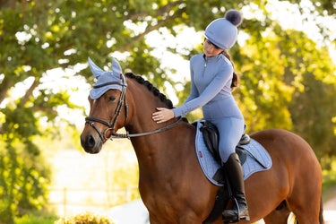 LeMieux Suede GP Square Powder Blue| Online For Equine