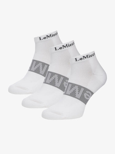 Buy LeMieux Trainer Socks 3 Pack White | Online for Equine