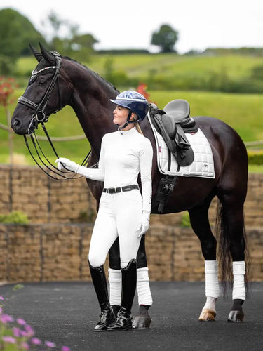LeMieux White & Black Loire Classic Dressage Square| Online For Equine