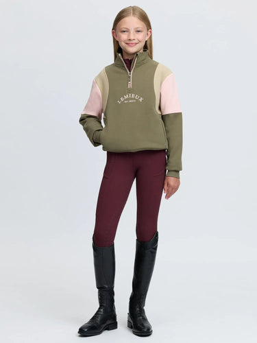 LeMieux Willow Green Young Rider Viola Quarter Zip Sweat| Online For Equine