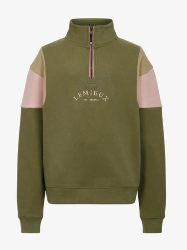 LeMieux Willow Green Young Rider Viola Quarter Zip Sweat| Online For Equine