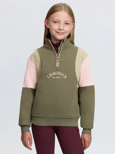 LeMieux Willow Green Young Rider Viola Quarter Zip Sweat| Online For Equine