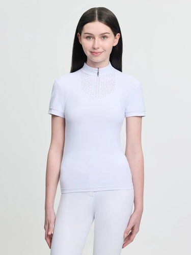 LeMieux Young Rider Brilliance Livvy Short Sleeve Show Shirt White| Online For Equine