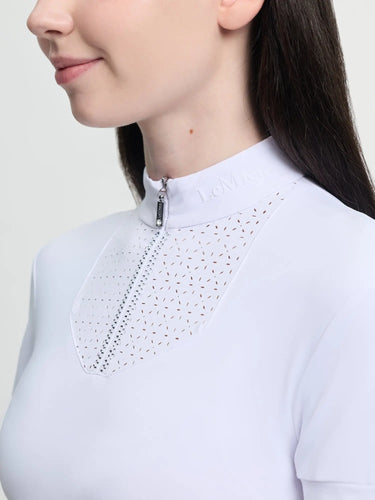 LeMieux Young Rider Brilliance Livvy Short Sleeve Show Shirt White| Online For Equine