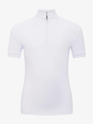 LeMieux Young Rider Brilliance Livvy Short Sleeve Show Shirt White| Online For Equine