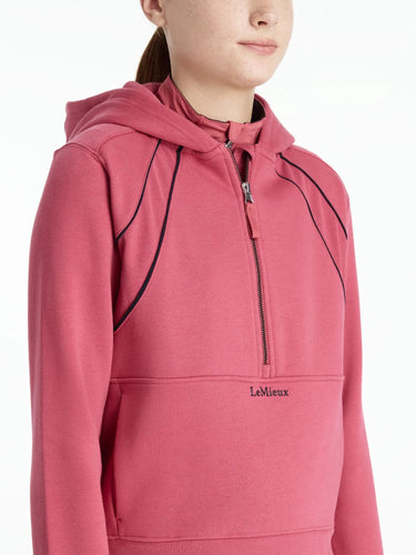 LeMieux Young Rider Hettie Half Zip Hoodie Cranberry| Online For Equine