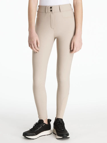 LeMieux Young Rider Izzy Knee Grip Breeches Almond| Online For Equine