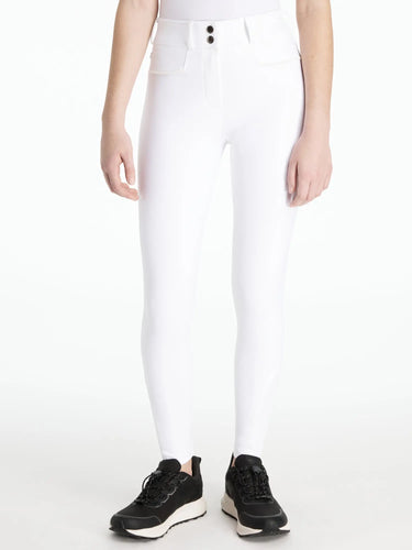 LeMieux Young Rider Izzy Knee Grip Breeches White| Online For Equine