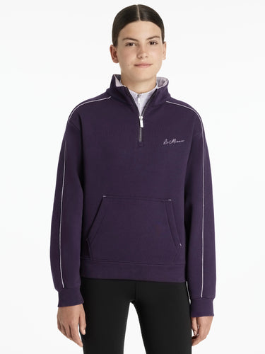LeMieux Young Rider Kate Quarter Zip Sweat Juniper/Lilac