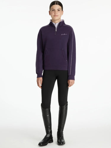 LeMieux Young Rider Kate Quarter Zip Sweat Juniper/Lilac| Online For Equine