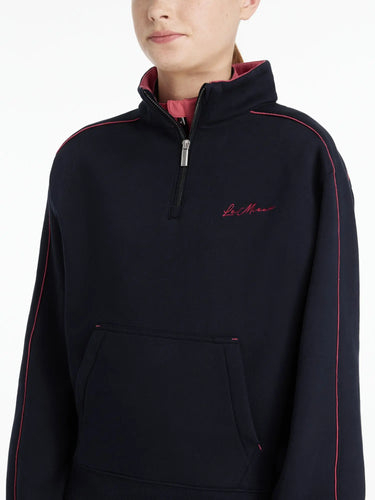 LeMieux Young Rider Kate Quarter Zip Sweat Navy/Cranberry| Online For Equine
