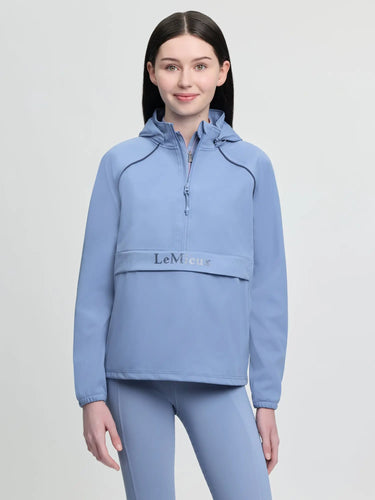 LeMieux Young Rider Paige Quarter Zip Waterproof Jacket Powder Blue| Online For Equine