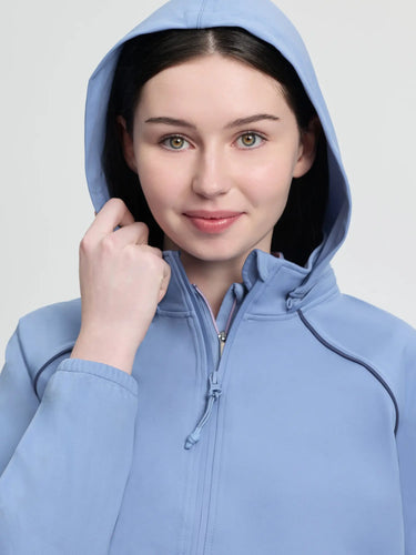 LeMieux Young Rider Paige Quarter Zip Waterproof Jacket Powder Blue| Online For Equine