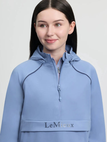 LeMieux Young Rider Paige Quarter Zip Waterproof Jacket Powder Blue| Online For Equine