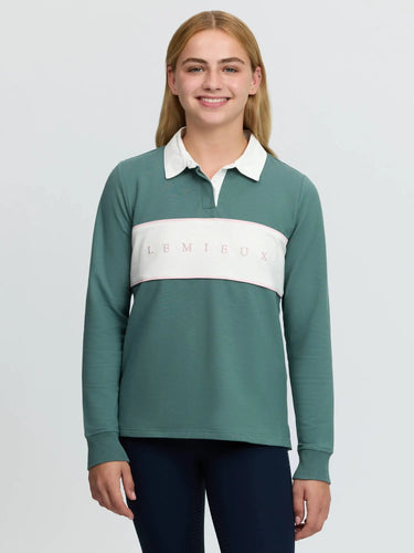 LeMieux Young Rider Riley Rugby Shirt Aloe| Online For Equine