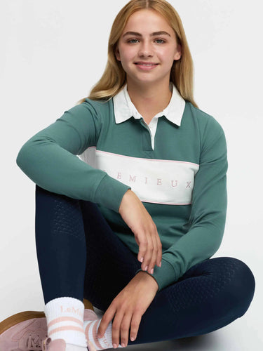 LeMieux Young Rider Riley Rugby Shirt Aloe| Online For Equine