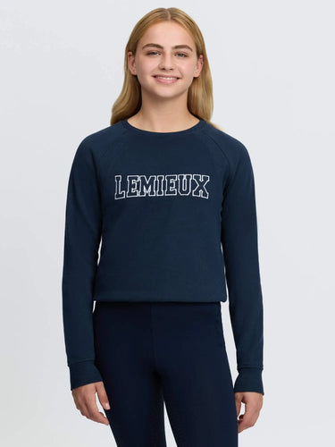 LeMieux Young Rider Shay Varsity Crew Navy| Online For Equine