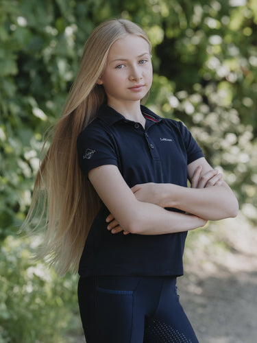 Buy LeMieux Junior Pro Polo Shirt Navy | Online for Equine