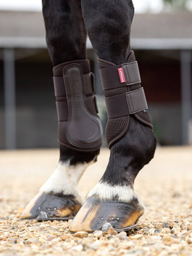 LeMieux ProSport Brown Mesh Brushing Boots Online For Equine