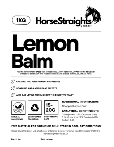 Lemon Balm Chopped| Online For Equine