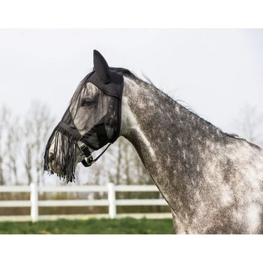 Buy Light Fly Mask with Fringe - Size Full - Colour Black| Online for Equine