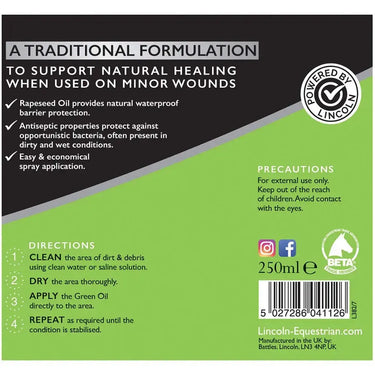Lincoln Antibacterial Green Oil| Online For Equine