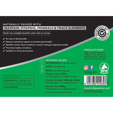 Lincoln Garlic Powder Tub| Online For Equine