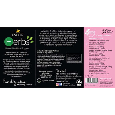 Lincoln Herbs Psyllium Husks| Online For Equine