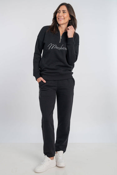 Buy Mochara Half Zip Sweatshirt in Jet Black Luxe Edition | Online for Equine