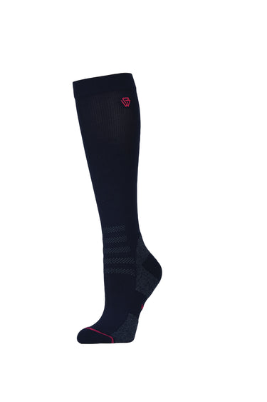 Buy Weatherbeeta Compression Knee Length Riding Sock Navy/Bright Pink | Online for Equine