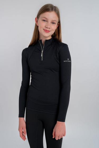Buy Mochara Technical Base Layer in Black Recycled Young Rider | Online for Equine