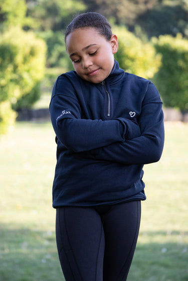 Buy Mochara Half Zip Sweatshirt in Navy Young Rider | Online for Equine