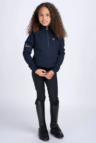 Buy Mochara Half Zip Sweatshirt in Navy Young Rider | Online for Equine
