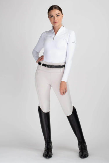 Buy Mochara Full Seat Pull On Equestrian Breeches in Stone | Online for Equine