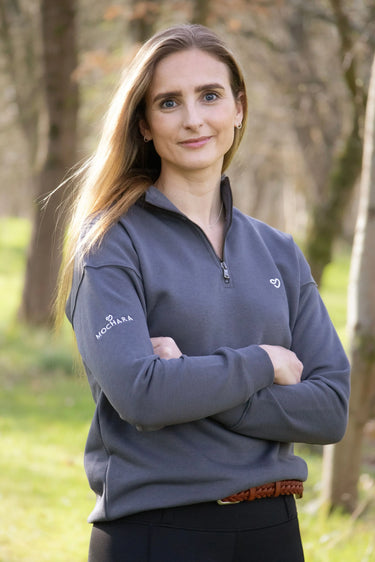 Buy Mochara Half Zip Sweatshirt in Charcoal Grey | Online for Equine