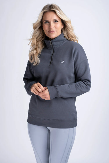 Buy Mochara Half Zip Sweatshirt in Charcoal Grey | Online for Equine